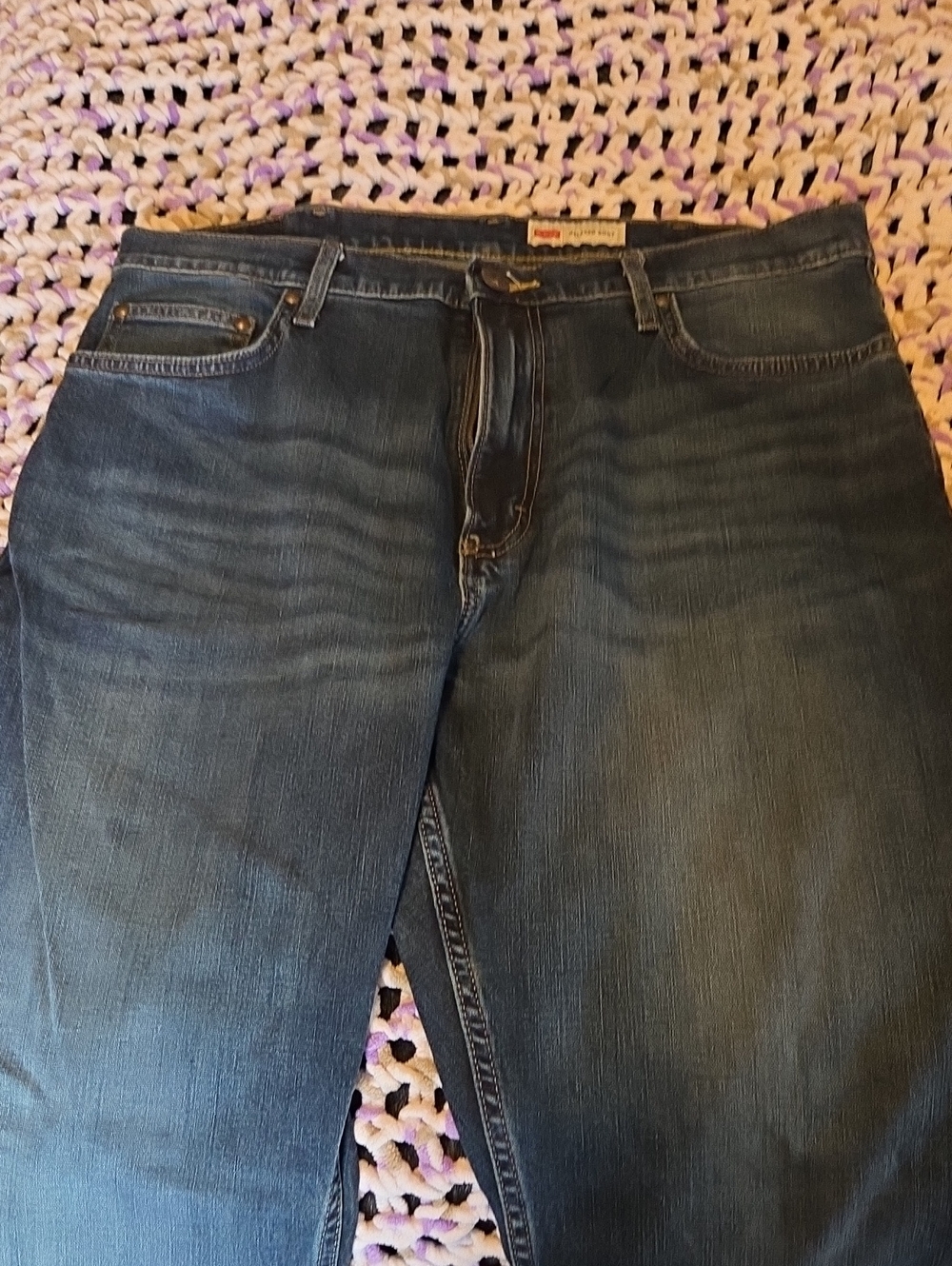 Wrangler Men's Blue Straight-Leg Jeans